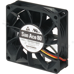 Wentylator; DC; 48VDC; 80x80x25mm; 2.12m3/min; 52.0dB.