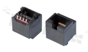 Gniazdo RJ9; 4-stykowe; montaż: THT; proste; gabaryt 4; grubość pokrycia 6u" Au