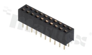 Listwa stykowa do PCB; w rastrze 2.00mm; 2x5 styków; montaż: THT; żeńska; prosta; dwurzędowe