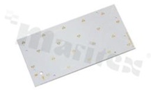 MCPCB, thermal conductivity 1.5W/(m*K), thickness: 2mm, number of layers - 1, white soldermask, legend color: colorless, size: rectangle 298x148mm, pad cover: gold; for MX LEDs, /20