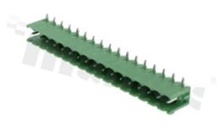 Pluggable terminal block; pitch 5.00mm; 17-ways; male; R/A pin header; opened type; UL 300V/16A; TUV:320V/20A