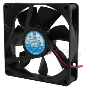 Wentylator; DC; 12V; 80x80x20mm; 40CFM; 3400RPM; 36.3dBA.