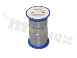 Przewód pojedynczy TLY/LIY; z wielodrutową miedzianą żyłą; szary; przekrój 0.12mm2; AWG 26; 300V; -40+105 st.C; 50m.