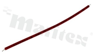 Single core cable; insulated; red; total length 100mm; stripped / tinned 3mm both ends; AWG24