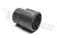 Standard Connector circular; Strt plug w endcap 4 pins; SZ 16 Pin