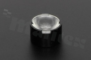 Lens for LED high power; angle: 60 degrees ; Number of LEDs: 1; Dimensions: round 10.6mm; Height: 6.8mm; material: PMMA; PC; Fastening: glue