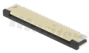 ZIF connector for FFC/FPC; pitch 1.00mm; 24-contacts; SMD; side entry; upper contacts