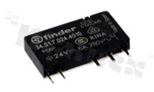 Przekaźnik elektromagnetyczny; prąd znamionowy 6A; napięcie cewki 24VDC; pojedynczy styk przełączny (1C); moc cewki 170mW; 6A/30VDC; 6A/250VAC