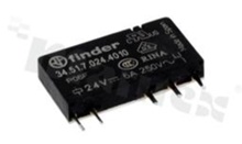 Electromagnetic relay; contact rating current 6A; coil voltage 24VDC; 1 changeover contact (1C); coil power 170mW; 6A/30VDC; 6A/230VAC