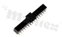 Listwa stykowa do PCB; w rastrze 2.00mm; 2x15 styków; montaż: SMD; prosta; żeńska; dwurzędowe; H=4.3mm 