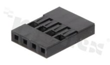 Crimp Terminal Housing; pitch 2.54mm; 1x4 pins; assembly: for cable; female; single row