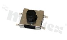 Przełącznik Tact Switch; SMD; wymiary korpusu 4.2x4.5; h=1.5mm; pionowy; o sile nacisku 160gf; przycisk okrągły