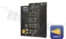 EN50155 8-port unmanaged Ethernet switch with 8x10/100Base-T(X); M12 connector