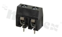 PCB terminal block; pitch 7.50mm; 2-ways; vertical; wire range 2.5mm2; with screws for a flat screwdriver; brass cage; black color; UL 250V/16A
