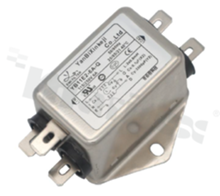 Anti-interference filter; 1-phase; 10A; 115/250V; 50/60Hz; 6.3x0.8mm