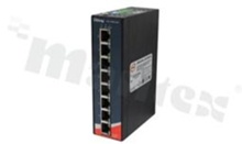 Switch przemysłowy PoE; niezarządzalny; 8 portów 10/100Base-T(X) RJ45 PoE; temp. pracy: -40+70 st.C; zasilanie redundantne 24...36VDC; montaż na szynie DIN; gwarancja 3 miesiące; WYPRZEDAŻ