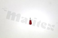 Wire pin terminal; O: 1.9mm; 0.5-1.5mm2; crimped; insulated; for cable; red; Imax = 19A; H:10mm; L=23mm