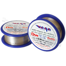Silver coated copper wire; diameter 0.50mm; SWG 25; -40+105 deg.C; 60m; 100g.