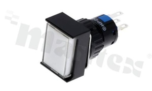 Push button switch; 1NO1NC; monostable; IP65; white illumination; LED 24V.