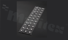 Soczewka do diod LED high power; kąt rozsyłu: 76 do 86 stopni FWHM; ilość diod: 33; rozmiar: 285x64mm; wysokość: 8.1mm; rodzaj materiału: PMMA; sposób mocowania: śruby