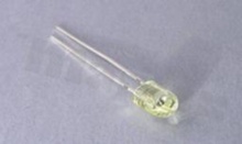 Dioda LED sygnalizacyjna; THT; 5mm oval; żółta; 590nm; 1200mcd/20mA; 1.8-2.4V; 100x50 stopni