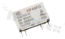 Electromagnetic relay; contact rating current 5A; coil voltage 12VDC; make contact (1A); 5A/30VDC; 5A/250VAC