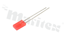 Dioda LED; 2x5mm; Czerwona 632nm; 90mcd20mA; dyfuzyjna; 146 stopni; Lucky Light /1000 szt