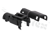 Connector backshell; ATM; 4 positions; straight; black; cable mount; Imax = 13A; pin size: 16; (AWG22-16); -55+125 deg.C; IP67