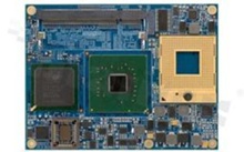 Intel Core  2 Duo/Core  Duo/Celeron  MCOM Express Module with Intel  945GME + ICH7-MChipset; Dual View; 2 -CH LVDS; 4 PCI; 1 PCIe x16; 3 PCIe x1; 2 SATA; 8 USB; 8-bit GPIO