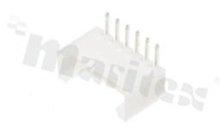 Header for PCB; pitch 2.00mm; 6-contacts; THT; male; side entry; 125V/2A