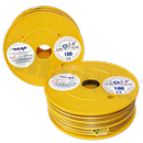 Przewód pojedynczy LGY/H05V-K; z wielodrutową miedzianą żyłą; żółty/brązowy; przekrój 0.75mm2; AWG 18; 500V; -40+105 st.C; 100m.