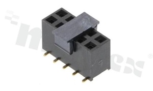 Pin Header; pitch 2.54mm; 2x5 pins; assembly: SMD; female; straight; double row