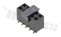 Listwa stykowa do PCB; w rastrze 2.54mm; 2x5 styków; montaż: SMD; żeńska; prosta; dwurzędowe