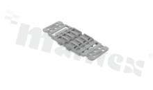 Adapter; mounting; 4-track; for through-hole installation connector with lever; with snap-on foot; gray