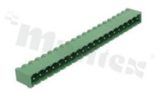 Listwa zaciskowa rozłączalna; w rastrze 5.08mm; 20-torowa; męska; pionowa; zabudowana; UL 300V/16A; TUV:320V/20A