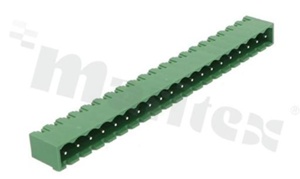 Pluggable terminal block; pitch 5.08mm; 20-ways; male; straight pin header; closed type; UL 300V/16A; TUV:320V/20A
