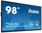 Monitor wielkoformatowy 97.5"; 18/7; 16:9; 3840 x 2160; 350 nitów; kontrast 1200:1; kąty widzenia 178/178; 3xHDMI; VGA; RS232; LAN; 6xUSB; 2x Głośnik 12W; temp. pracy 0+40st.C; Zasilanie 100-240v AC