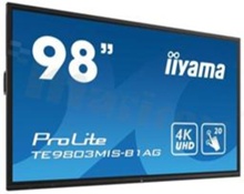 Monitor wielkoformatowy 97.5"; 18/7; 16:9; 3840 x 2160; 350 nitów; kontrast 1200:1; kąty widzenia 178/178; 3xHDMI; VGA; RS232; LAN; 6xUSB; 2x Głośnik 12W; temp. pracy 0+40st.C; Zasilanie 100-240v AC