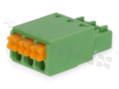 Listwa zaciskowa rozłączalna; w rastrze 3.50mm; 3-torowa; żeńska; na przewód 0.2-1.0mm2 (28-16AWG); kierunek wtykania równoległy do osi przewodów; styki z fosforobrązu; UL 250V/8A