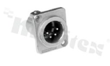 Gniazdo AC4MDZ; typ XLR na panel; 4 piny; 19A; 133V