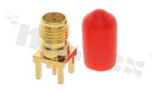 SMA male jack (reverse); straight; 50 Ohm; for PCB