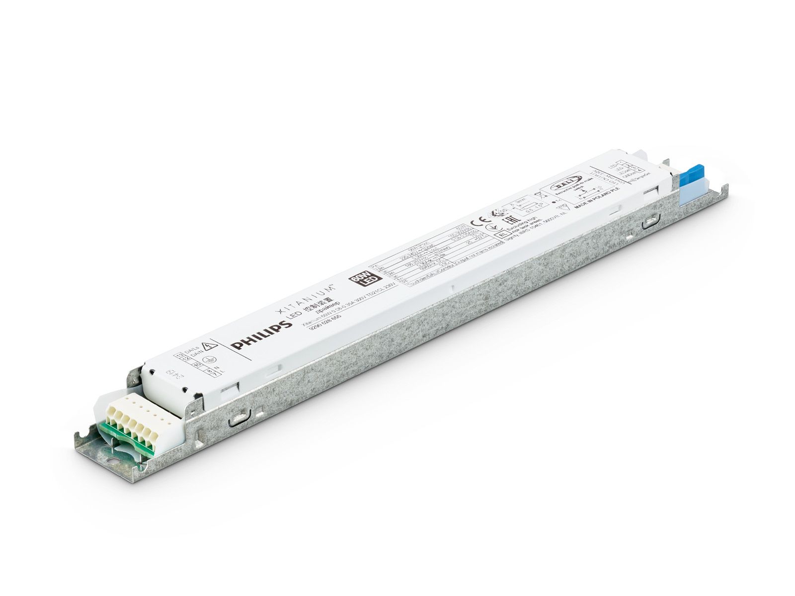 Power supply; LED; DALI; 60W; 100-300V; 0.08-0.35A; 220-240VAC; 186-250VDC; IP20