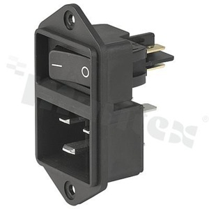 Power Input Modules (PEM); EC11.0001.001; Quick Connect; 3; Flanges, Panel, Screw; Receptacle
