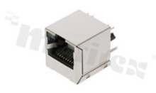 Socket RJ45; 8-contacts; THT; top entry; shielded; size 8; 50u" Au
