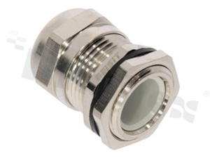 Cabel gland M20; Nickel-plated Brass; M20x1.5 6-12mm; Flat O-ring; z nakrętką; for wrench 22