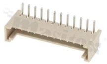 Header for PCB; pitch 2.00mm; 12-contacts; THT; male; side entry