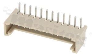 Złącze Kablowe do PCB; w rastrze 2.00mm; 12-stykowe; montaż THT; męskie; poziome