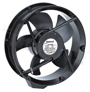 Fan; AC; ball bearing; 780/890m3/h; 50/60Hz; 0.4A; 100-125V; 60W; 2500/2800RPM; 60/65dBA; 22 AWG; capacitor-run induction motor; 1 phase; aluminum alloy; -10+70 deg.C; 1600g; 220×60mm