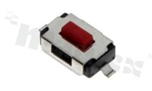 Przełącznik Tact Switch; SMD; wymiary korpusu 3.0x6.0; h=2.5mm; pionowy; o sile nacisku 160gf; przycisk prostokątny