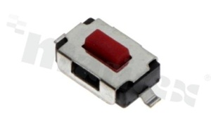 Przełącznik Tact Switch; SMD; wymiary korpusu 3.0x6.0; h=2.5mm; pionowy; o sile nacisku 160gf; przycisk prostokątny